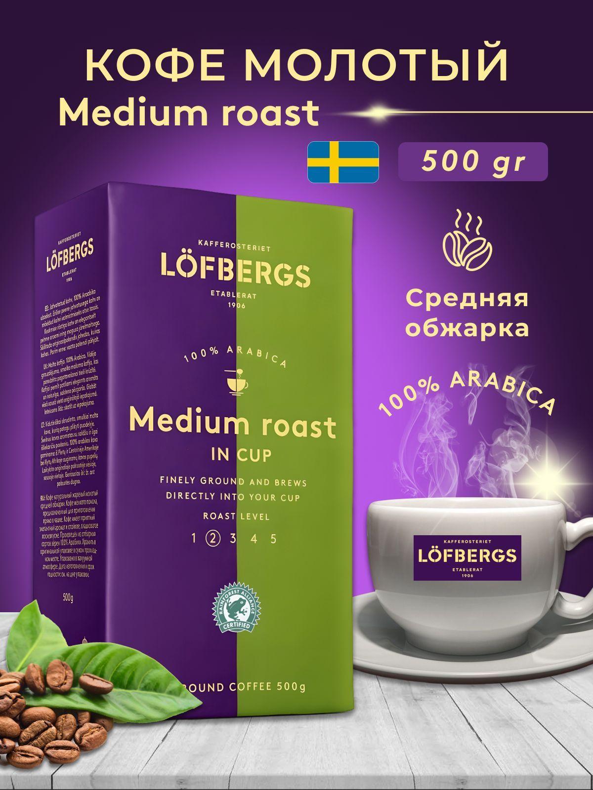 Кофе молотый Lofbergs Medium Roats 500g