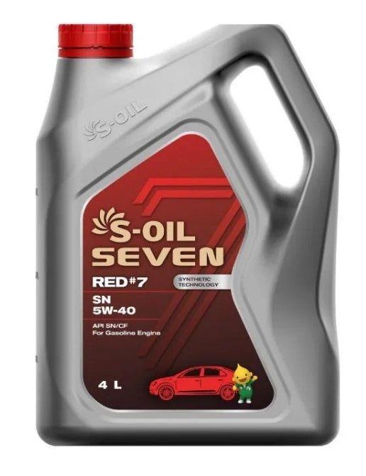 S-OIL SEVEN red #7 5W-40 Масло моторное, Синтетическое, 4 л