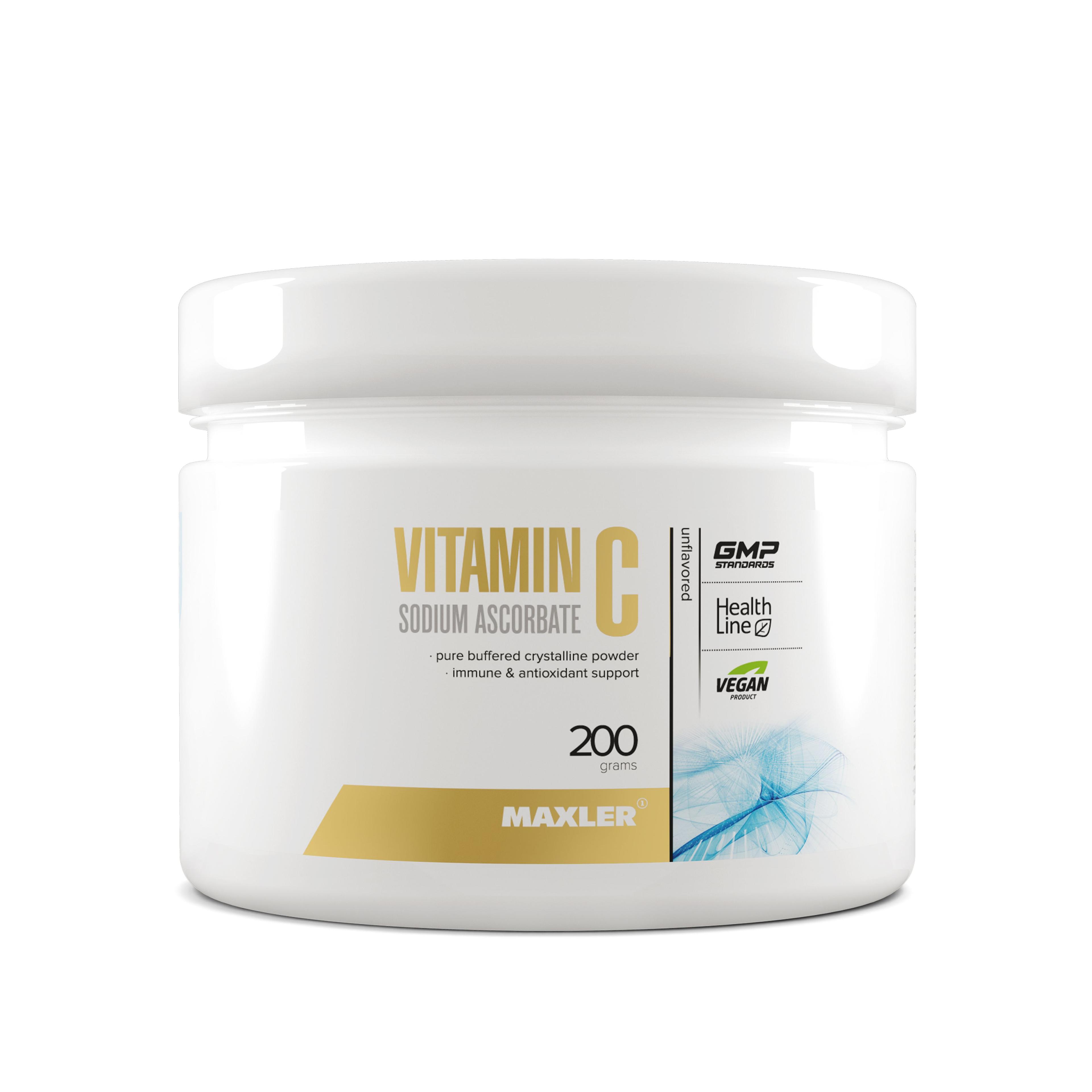 Витамин С в порошке Maxler Vitamin C Sodium Ascorbate Powder 200г