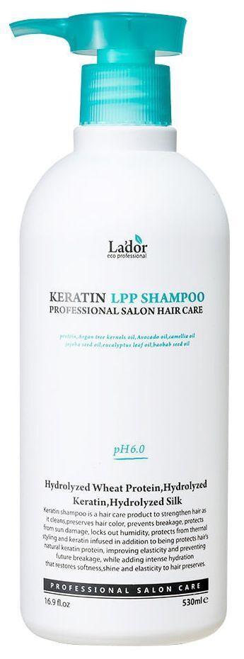 Lador Шампунь для волос кератиновый Keratin LPP Shampoo, 530 мл