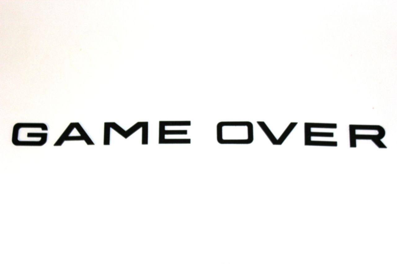 Орнамент (логотип, шильдик, эмблема) GAME OVER black