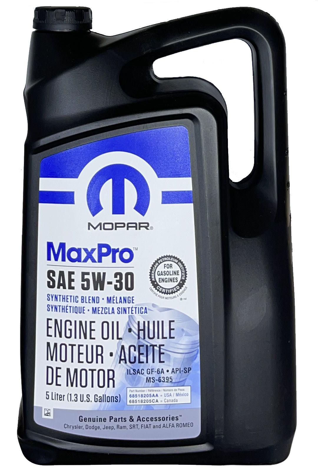 Chrysler (Mopar) MAXPRO SAE 5W-30 Масло моторное, Полусинтетическое, 5 л