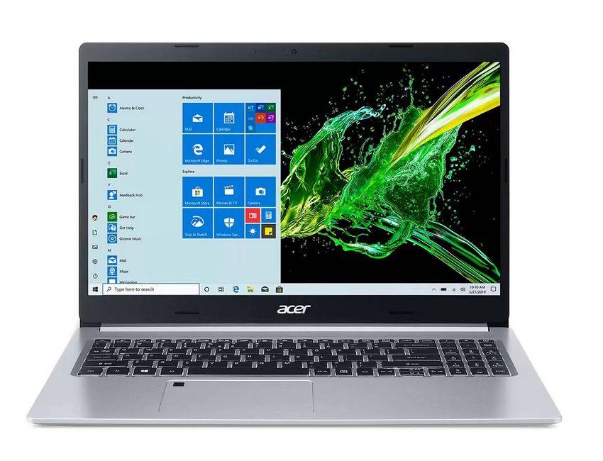 Acer Aspire 5 A515-55G-35BG  (NX.HZEER.004) Игровой ноутбук 15,6", Intel Core i3-1005G1, RAM 8 ГБ, SSD 256 ГБ, NVIDIA GeForce MX350 (2 ГБ), Windows Home, (NX.HZEER.004), серебристый, Русская раскладка