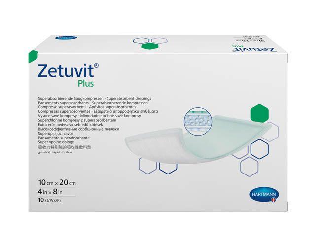 Повязка суперабсорбирующая, стерильная Zetuvit Plus/Цетувит Плюс, размер 10х20 см.,10 шт.