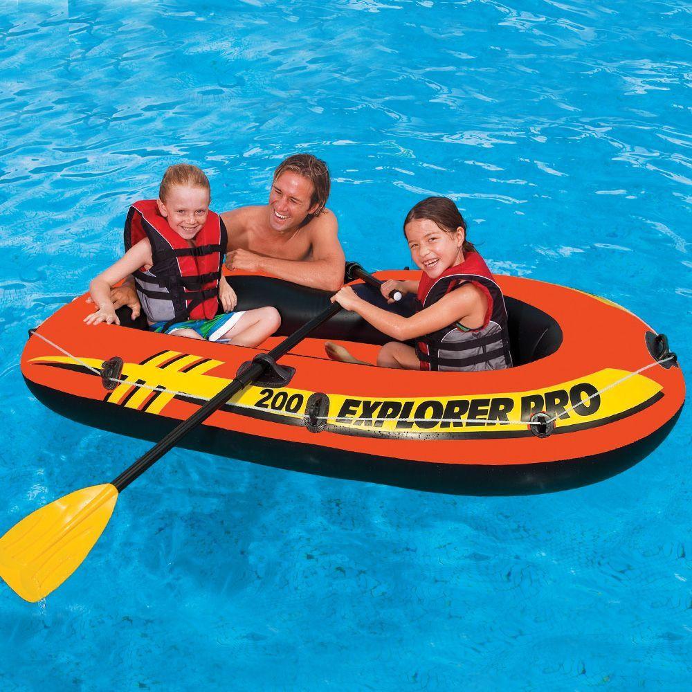 Надувная лодка "Explorer Pro 200" 196х102х33см., до 120кг. INTEX