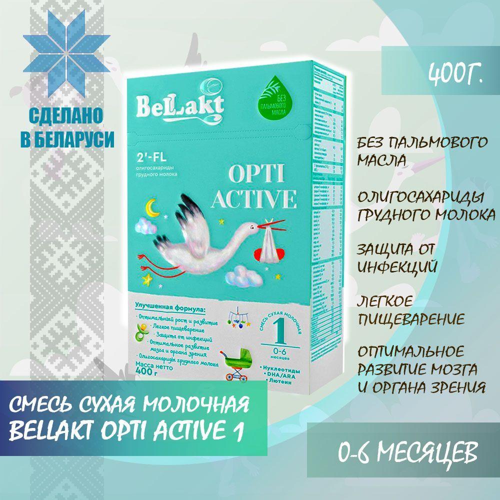 БЕЛЛАКТ Смесь сухая молочная начальная адаптированная Bellakt Opti Active 1 с рождения до 6 месяцев 400г.