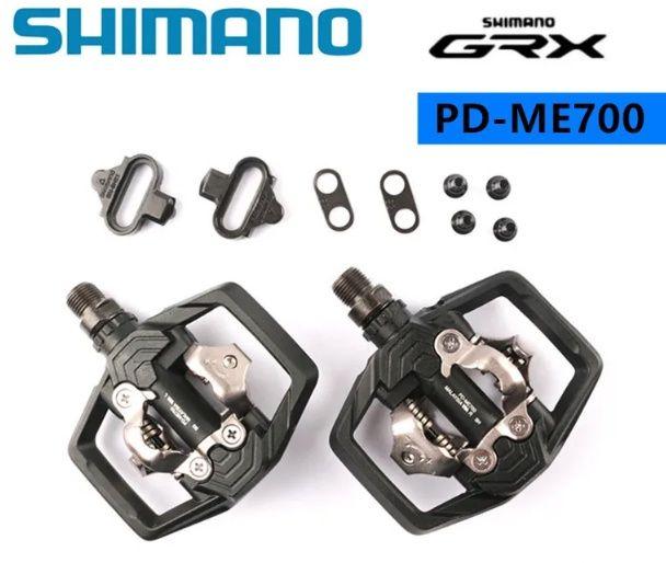 Педали велосипедные SHIMANO GRX PD-ME700 (уровень SLX), SPD с шипами, черный