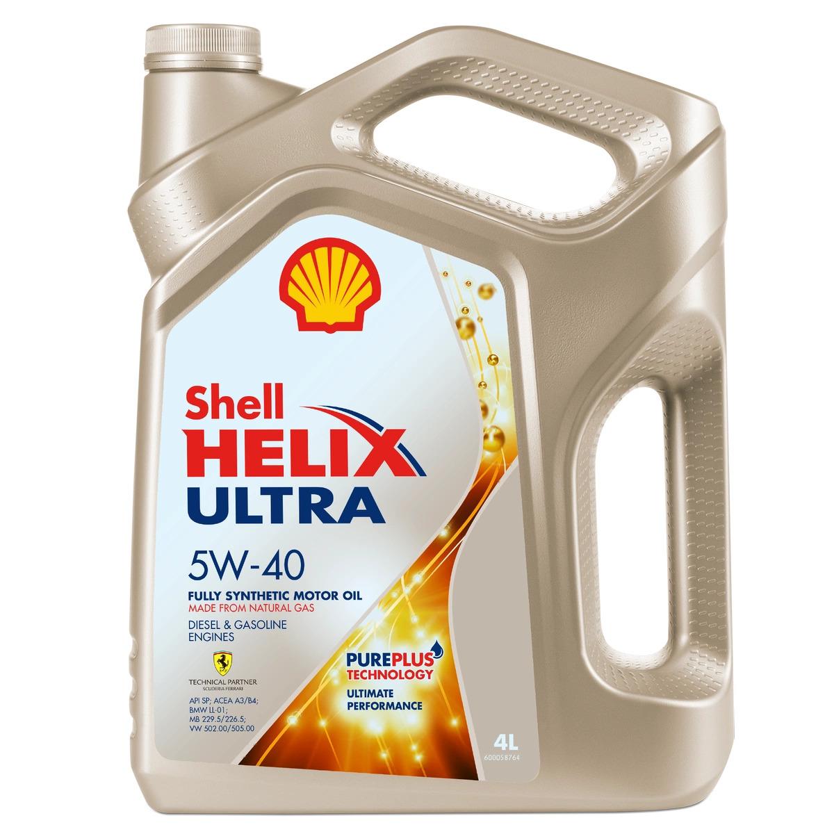 Maslo SHELL Helix Ultra 5W-40 Масло моторное, Синтетическое, 4 л