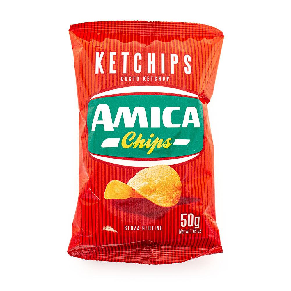 Чипсы картофельные со вкусом кетчупа KETCHIPS, AMICA CHIPS, 0,05 кг