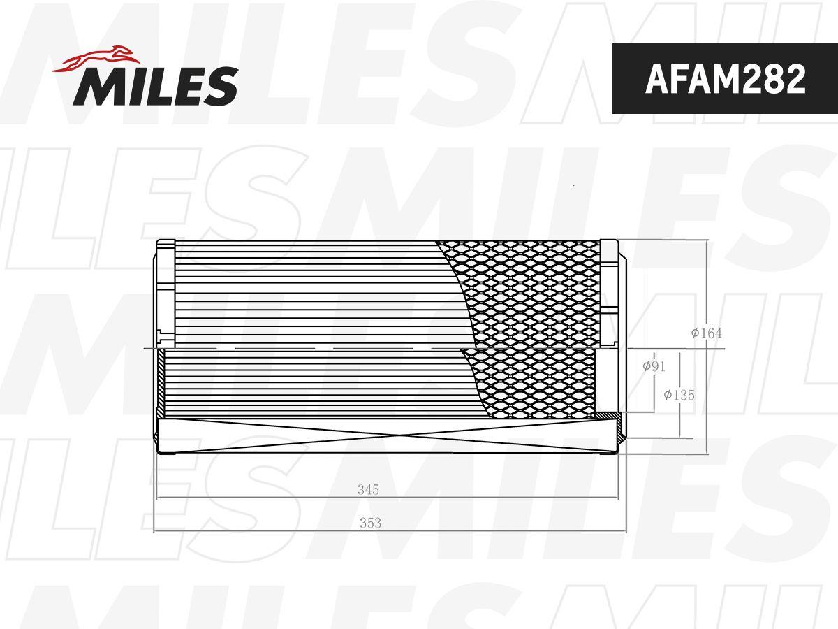 Фильтр воздушный Fiat F-Serie 90-, Iveco Daily III, IV 99-, Massif 08- Miles