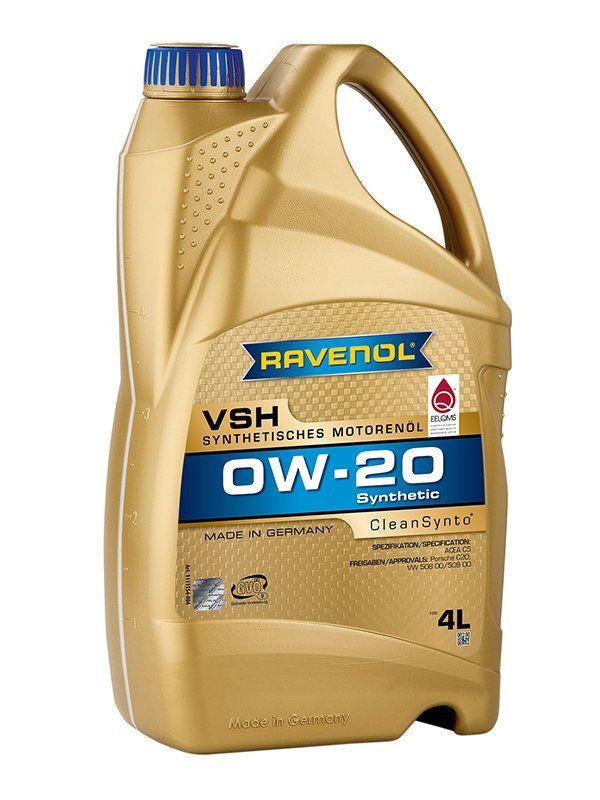 RAVENOL VSH 0W-20 Масло моторное, Синтетическое, 4 л