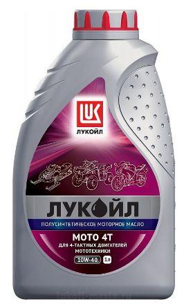 ЛУКОЙЛ (LUKOIL) МОТО 4Т 10W-40 Масло моторное, Полусинтетическое, 1 л