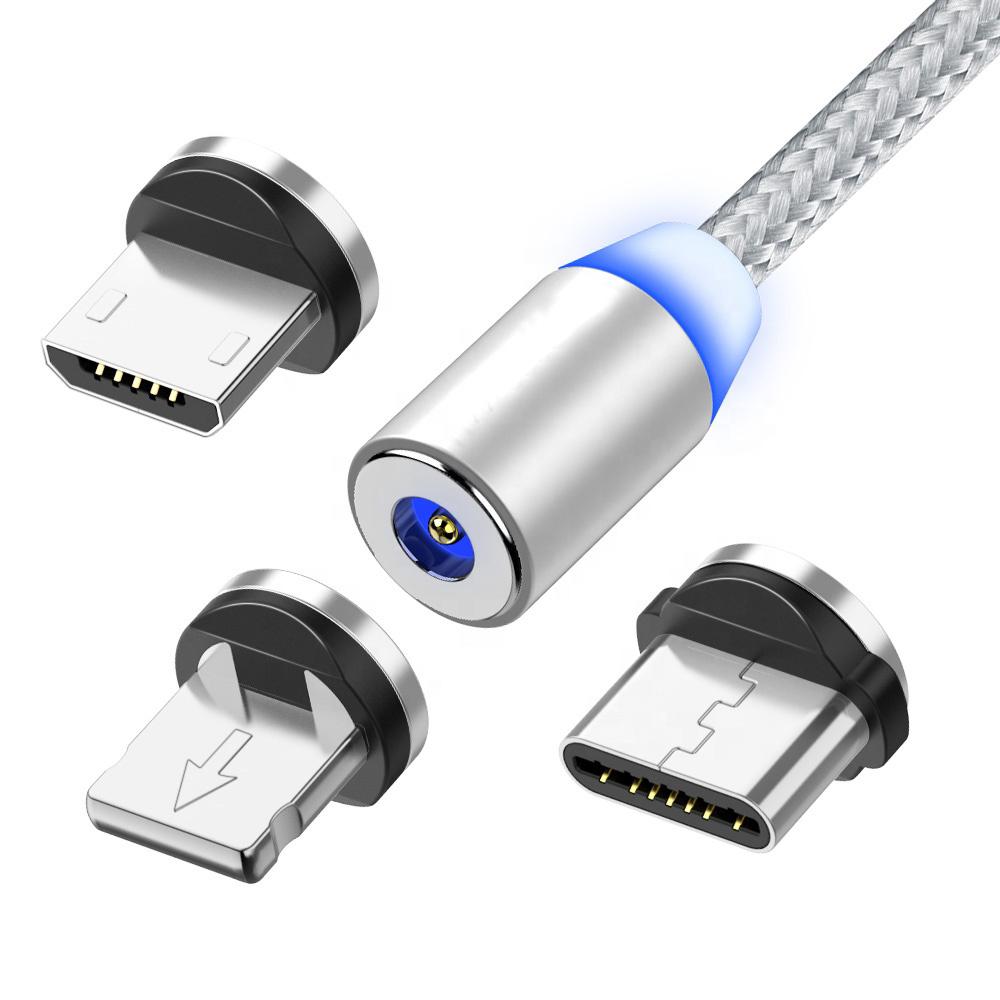 IMPITER Кабель для мобильных устройств USB Type-C/micro-USB 2.0 Type-A, Apple Lightning, 1 м, темно-серый