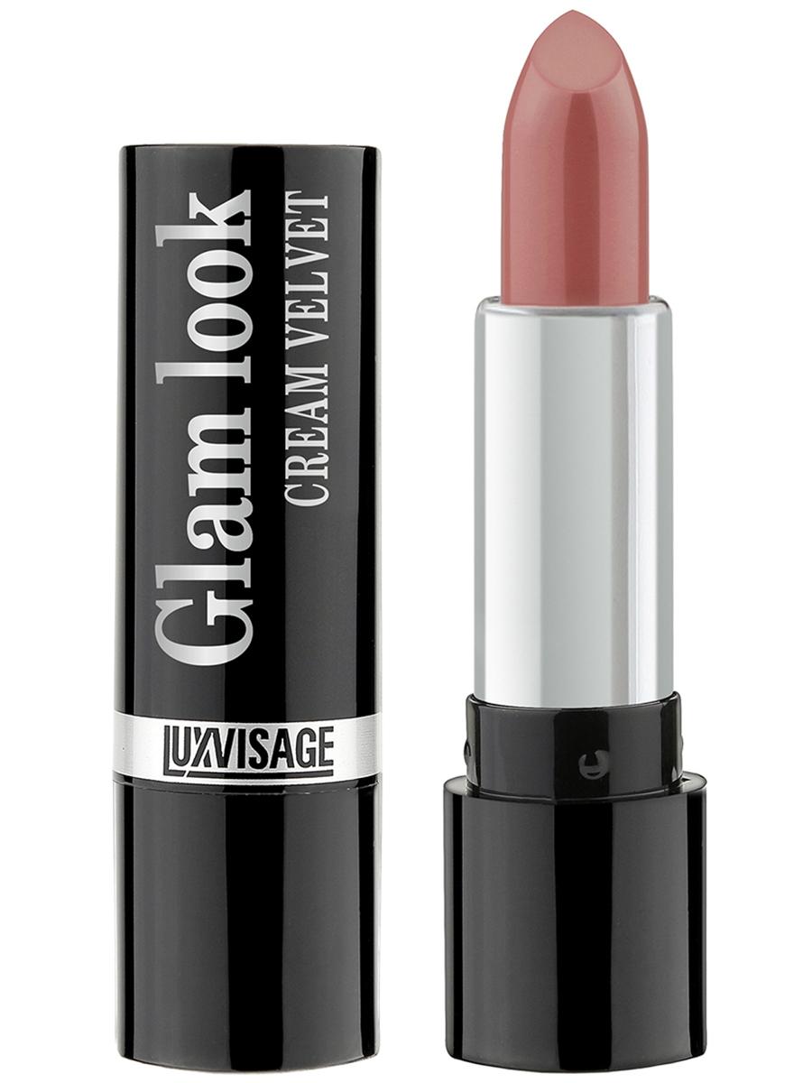 LUXVISAGE Помада для губ GLAM LOOK cream velvet сатиновая, тон 304 Сливочная карамель