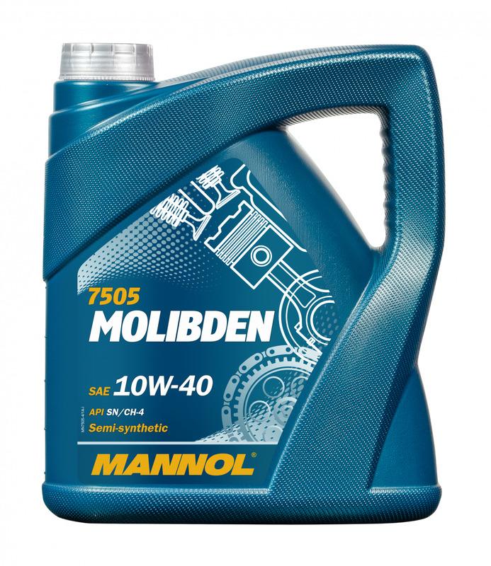 MANNOL MOLIBDEN BENZIN 10W-40 Масло моторное, Полусинтетическое, 4 л