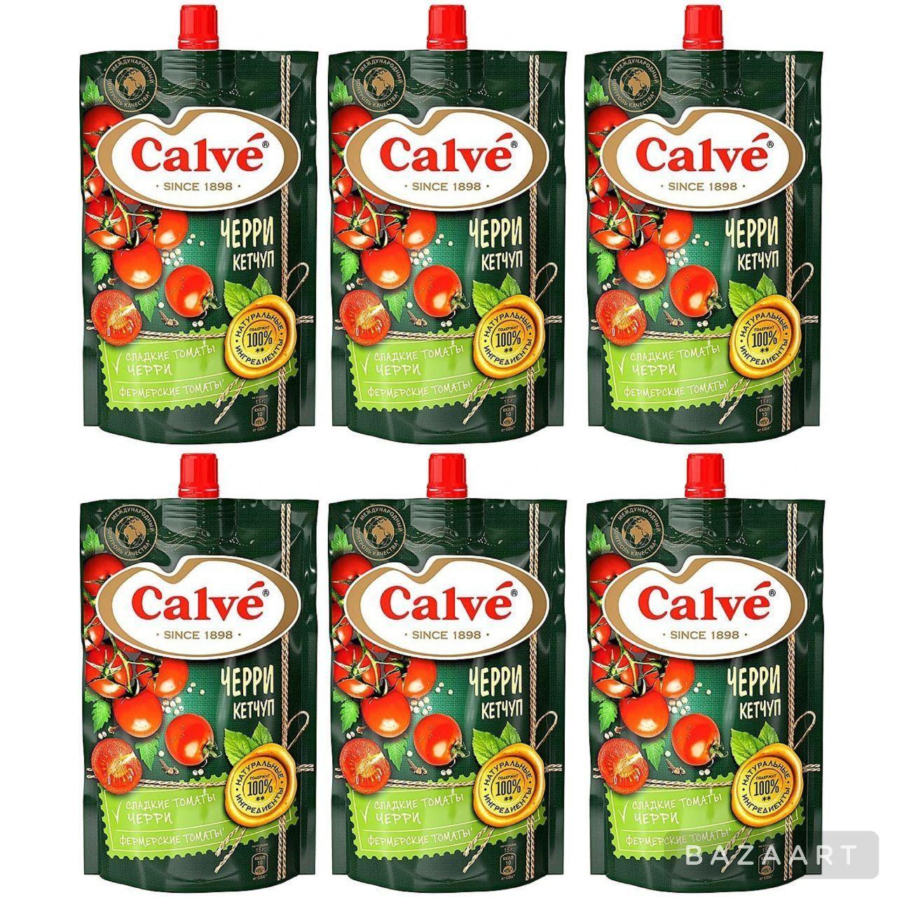 Calve, кетчуп Черри,6 шт по 350 г