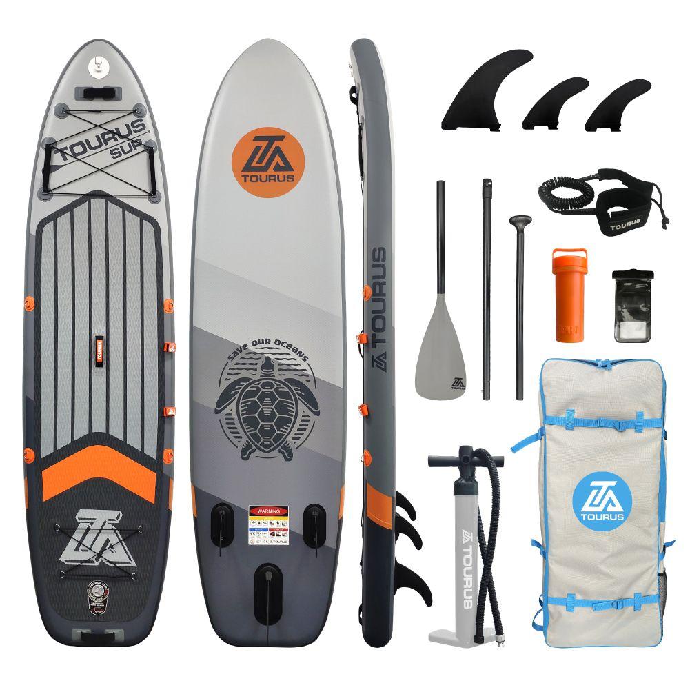 Надувная серфинг доска SUP board TOURUS 10.6 ENGINEER 2023 (320х81х15 см) с рюкзаком, веслом, насосом и страховочным лишем