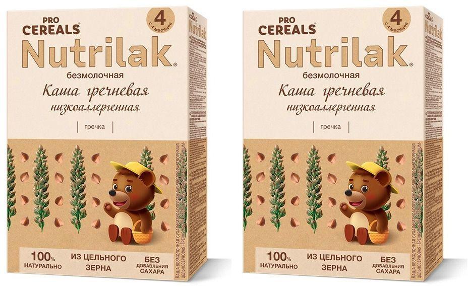 Детская каша Nutrilak Premium Procereals безмолочная гречневая, с 4 месяцев, 200гр * 2 штуки