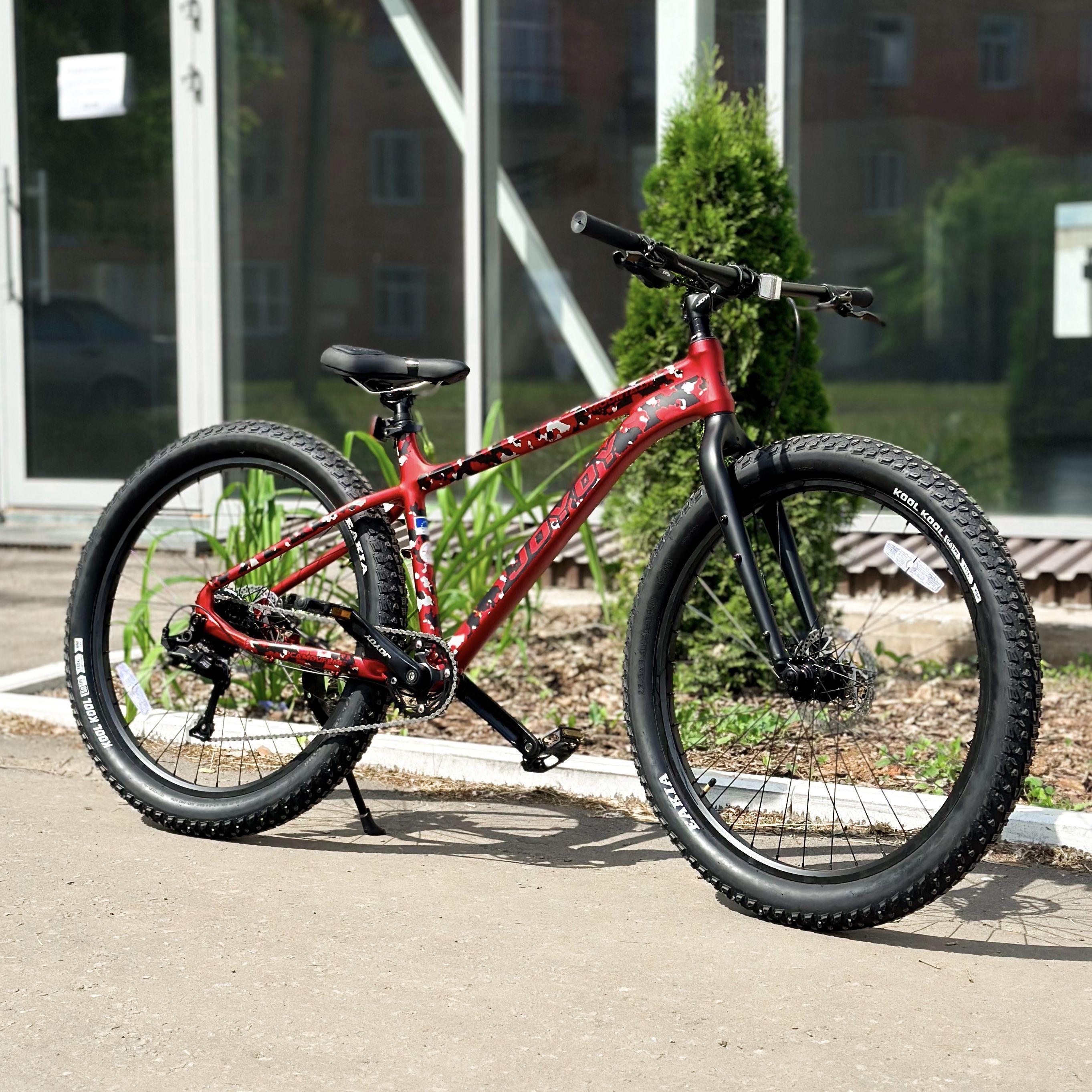 Велосипед Fat-Bike горный 27.5" AL, Красный камуфляж / Фэтбайк JOYOY / Рама алюминий