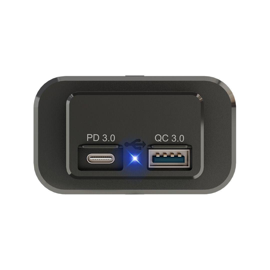 Розетка usb встраиваемая мощность 36w 1-usb 1-Type C (DC12-24V )