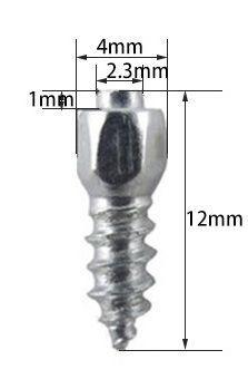 Шипы 100шт резьбовые зимние на резьбе увеличеные для покрышек велосипеда, электросамокатов.авто.мото техники. .Размер увеличен 4x12мм (комплект 100 штук)