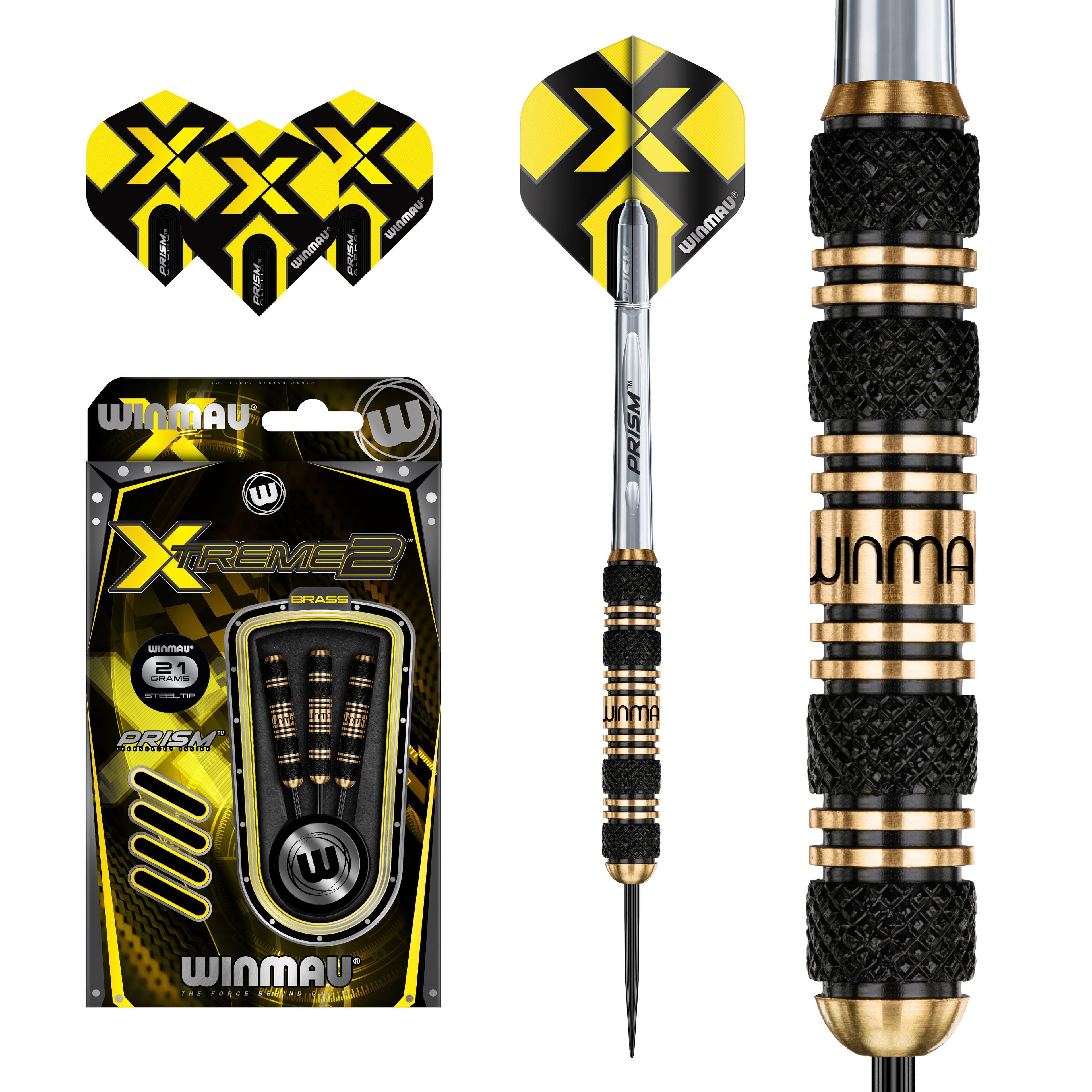 Дротики 21гр WINMAU NEW XTREME 2 BRASS steeltip для игры в Дартс