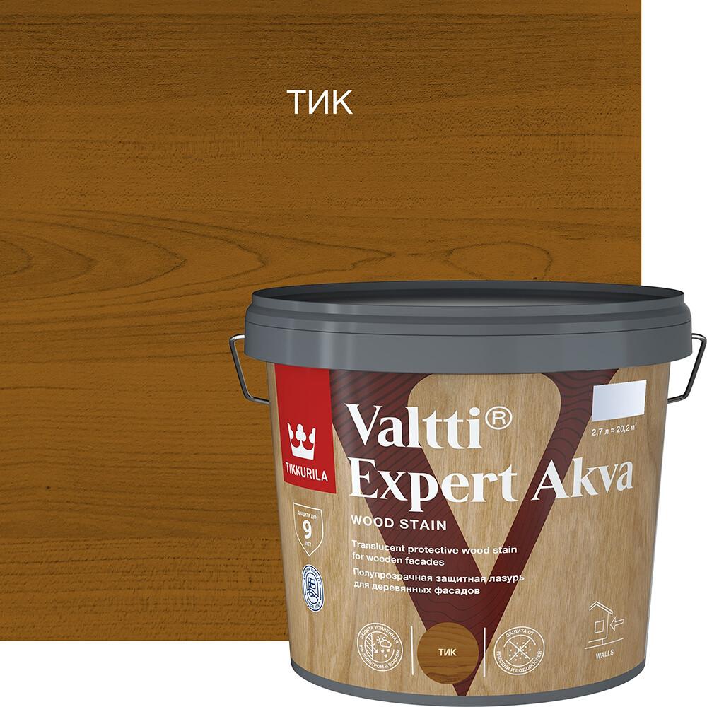 Антисептик Tikkurila Valtti Expert Akva декоративный для дерева тик 2,7 л