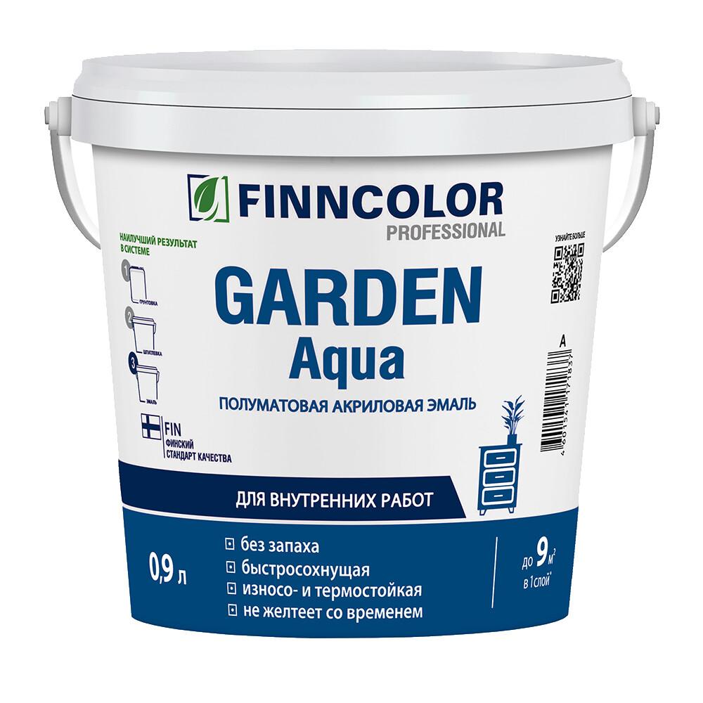 Эмаль акриловая Finncolor Garden Aqua основа А белая полуматовая 0,9 л