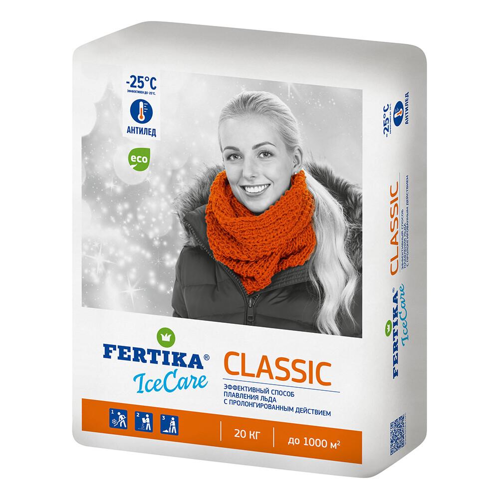 Реагент противогололедный Fertika IceCare Classic -25 °С 20 кг 20 кг