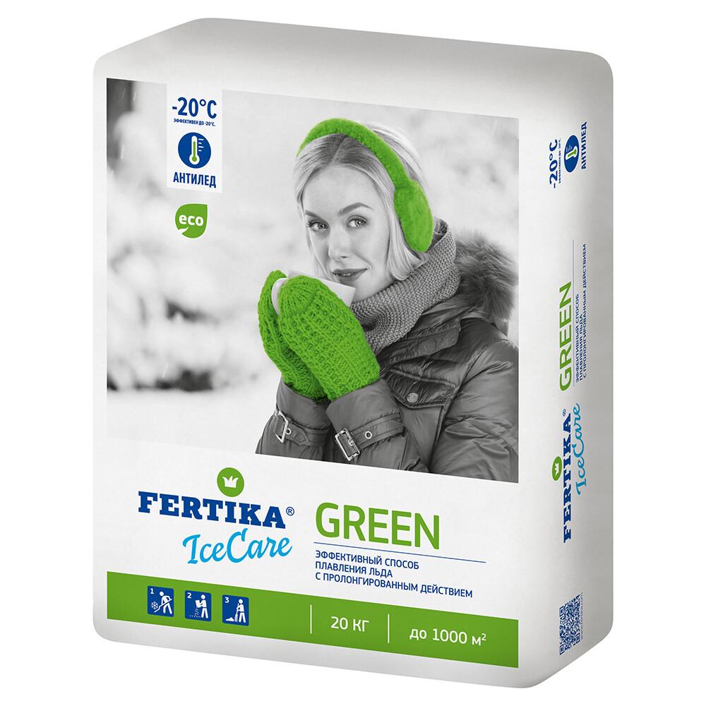 Реагент противогололедный Fertika IceCare Green -20 °С 20 кг 20 кг