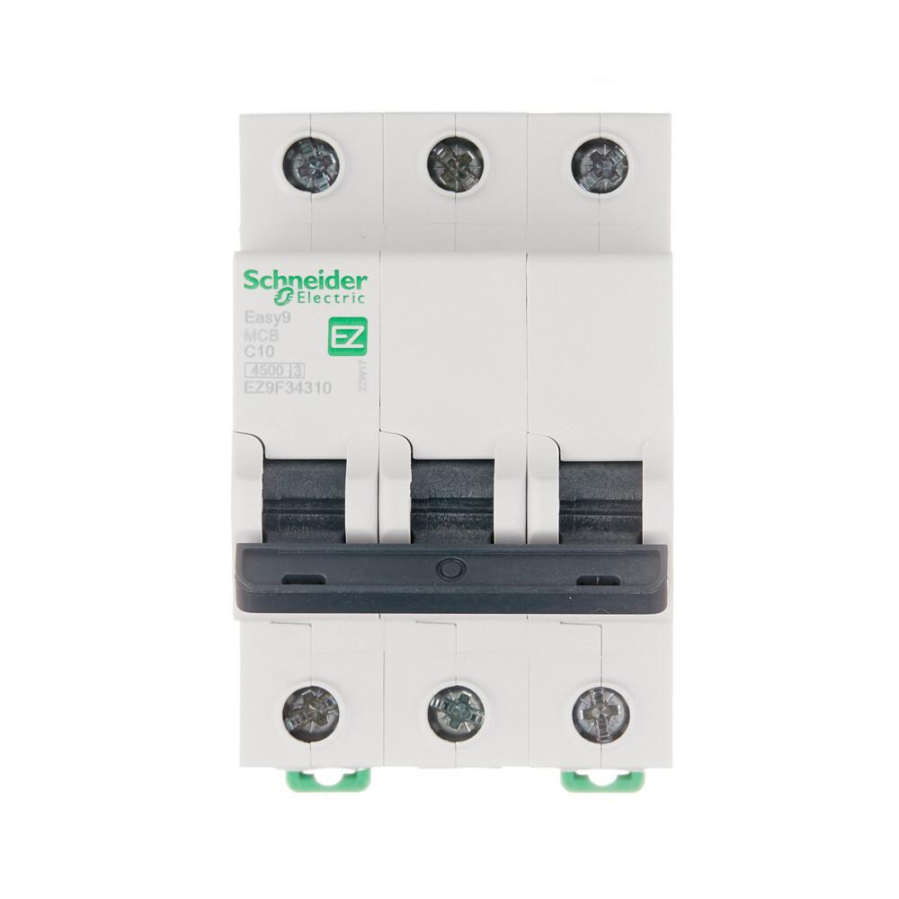 Автоматический выключатель модульный Schneider Electric Easy 9 3P 10А тип C 4,5 кА 400 В (EZ9F34310)