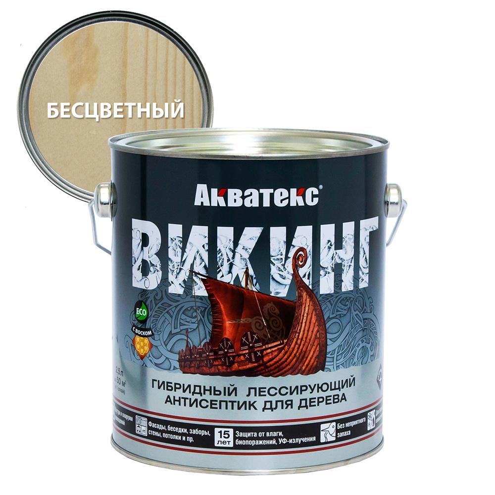 Антисептик Акватекс Викинг декоративный для дерева бесцветный 2,5 л