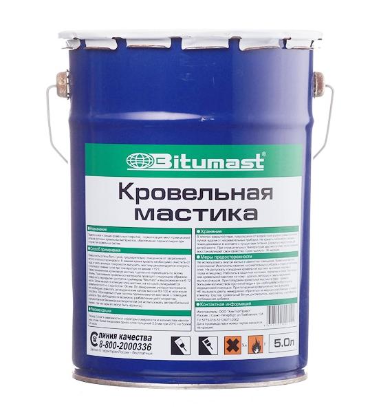 Мастика битумная кровельная Bitumast 4,2 кг/5 л