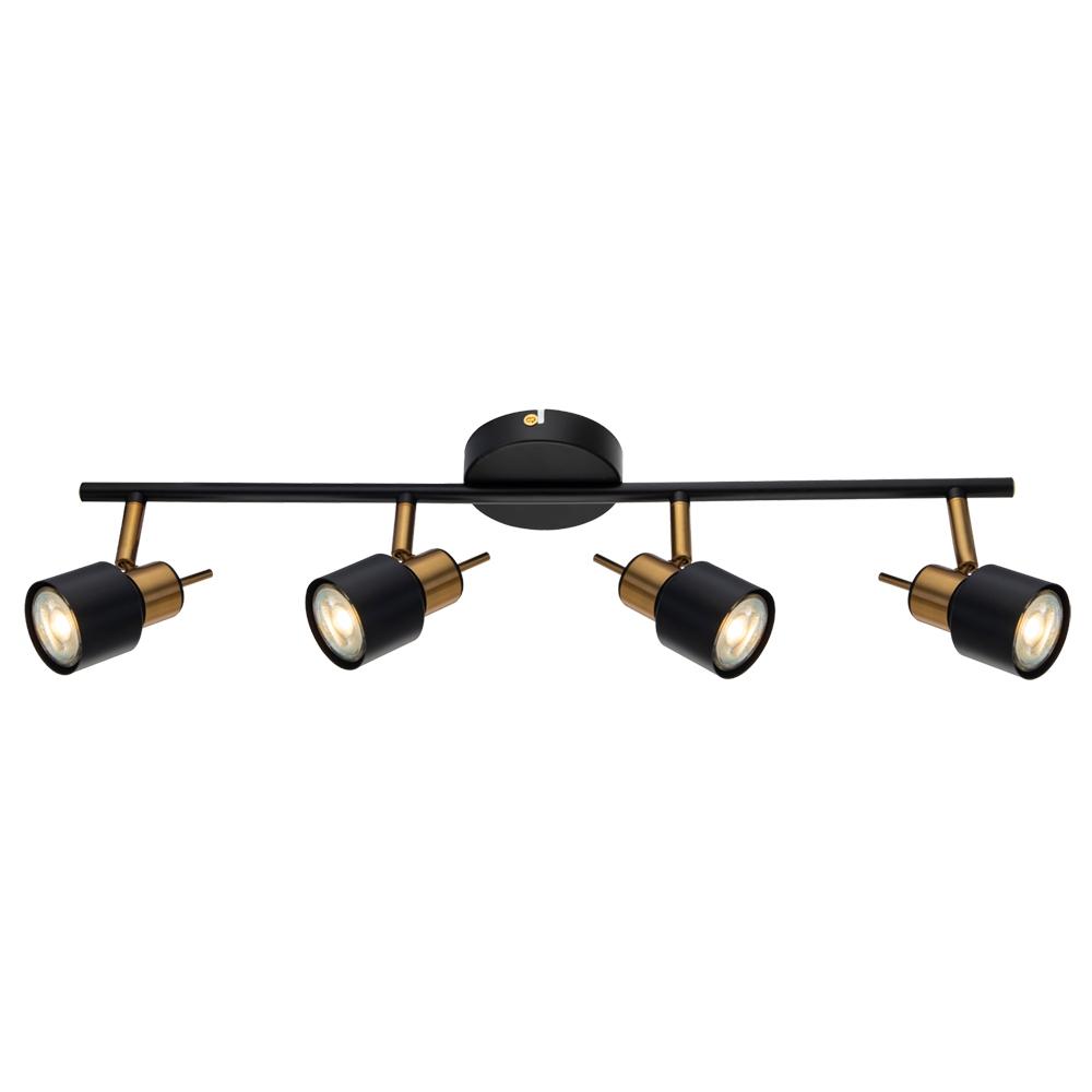 Спот потолочный Arte Lamp GU10 200 Вт 8 кв.м черный IP20 (A1906PL-4BK)