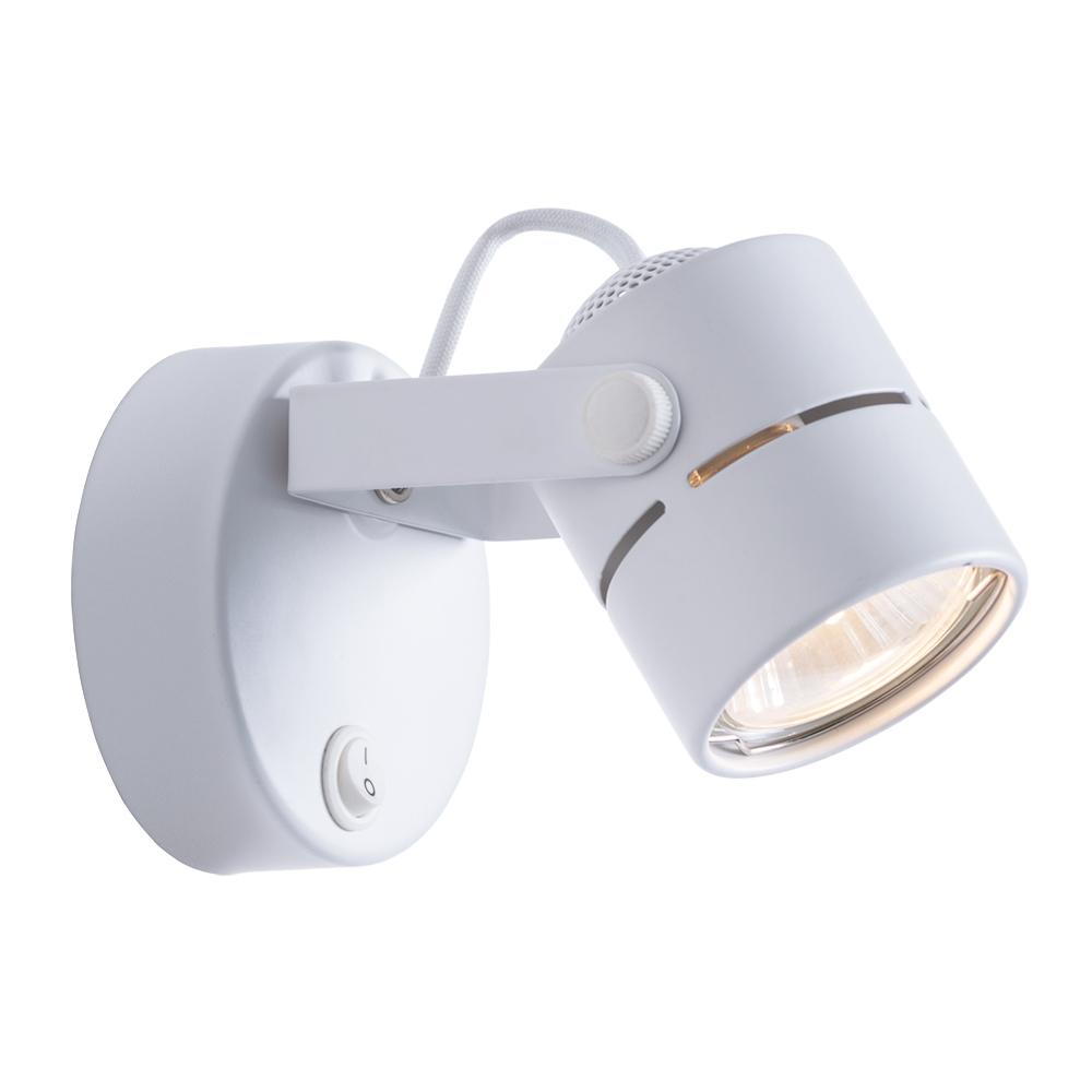 Спот настенный Arte Lamp GU10 50 Вт 1 кв.м белый IP20 (A1311AP-1WH)