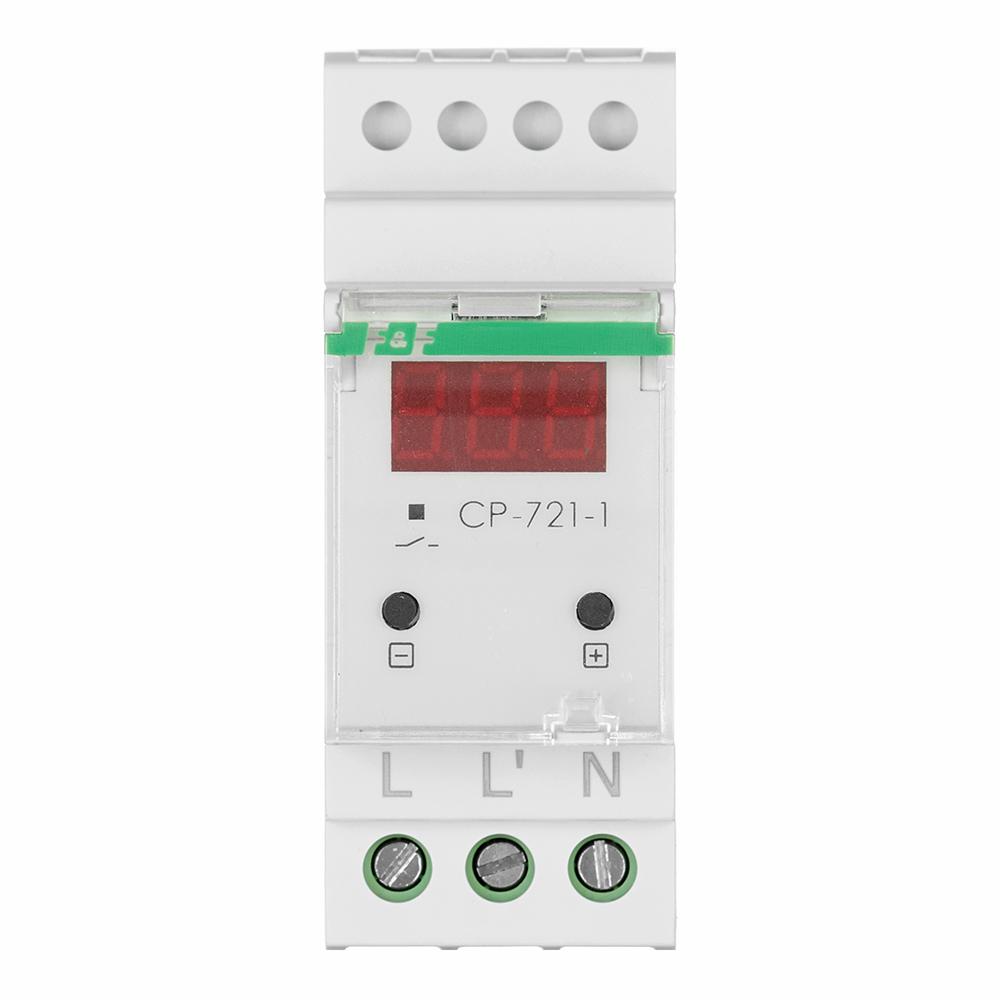 Реле напряжения модульное Евроавтоматика CP-721-1 100-450 В 63 А тип AC 1P+N