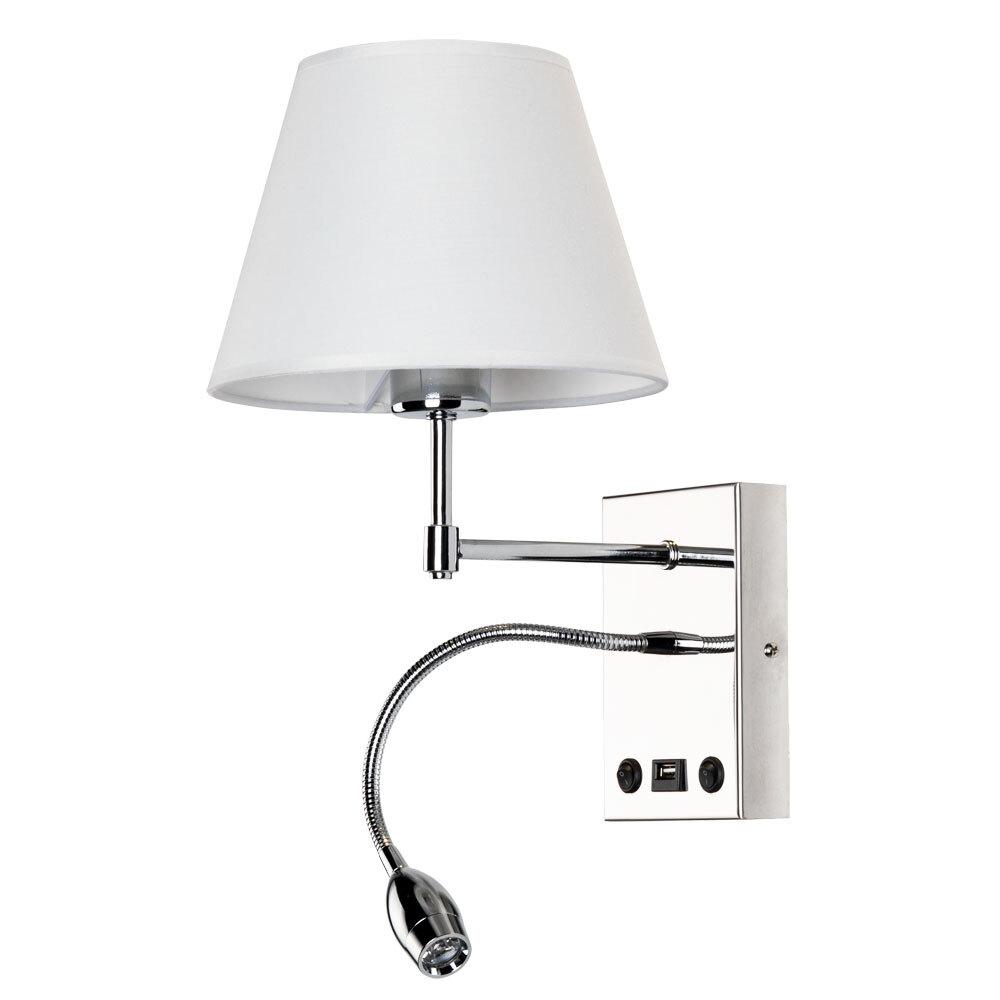 Бра Arte Lamp Elba Е27 60 Вт 220 В хром 3000К IP20 (A2581AP-2CC)