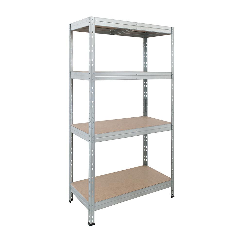 Стеллаж металлический серый AR Shelving Rivet Stabil 1800x900x450 мм 4 полки