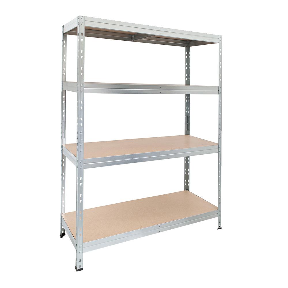 Стеллаж металлический серый AR Shelving Rivet Stabil 1800x1200x450 мм 4 полки