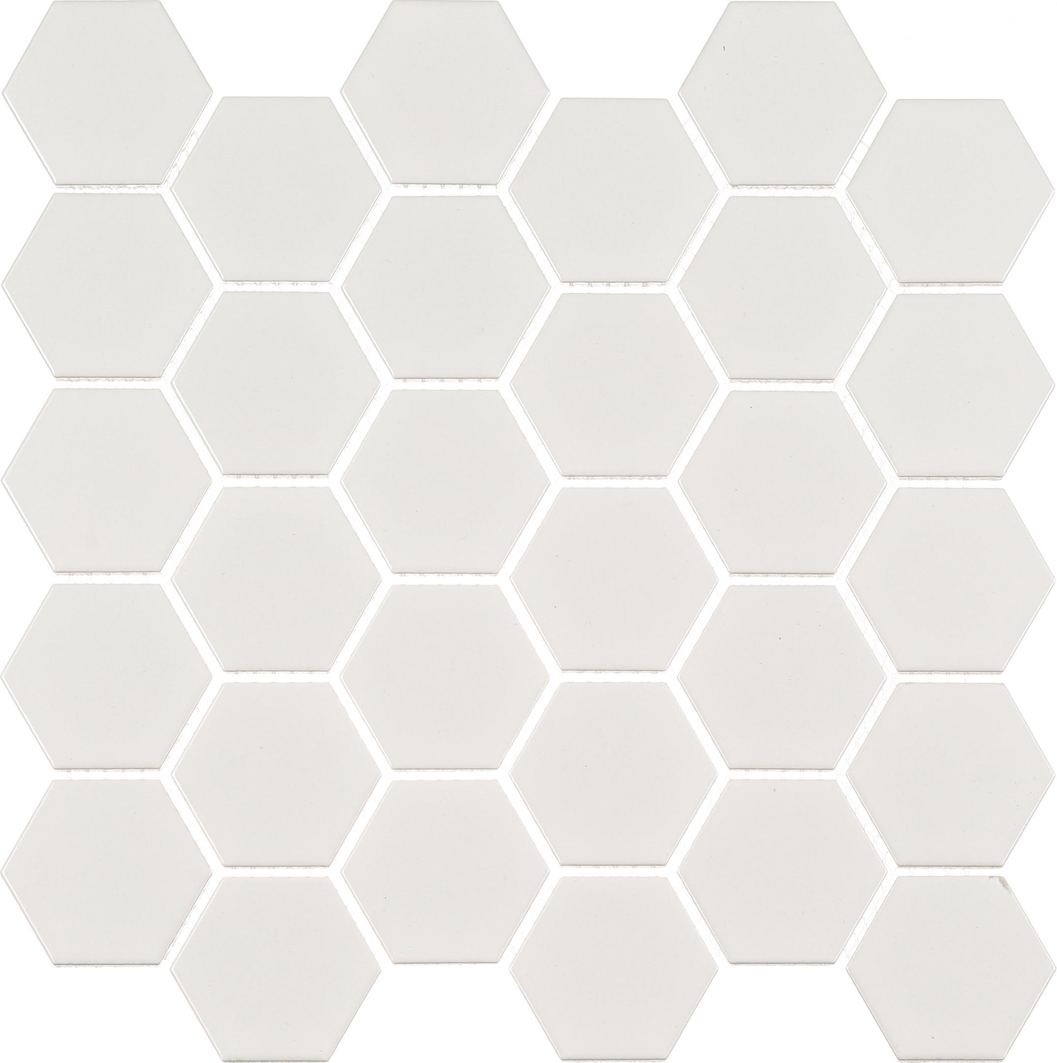 Мозаика Starmosaic Hexagon small белая керамическая 282х272х6 мм матовая