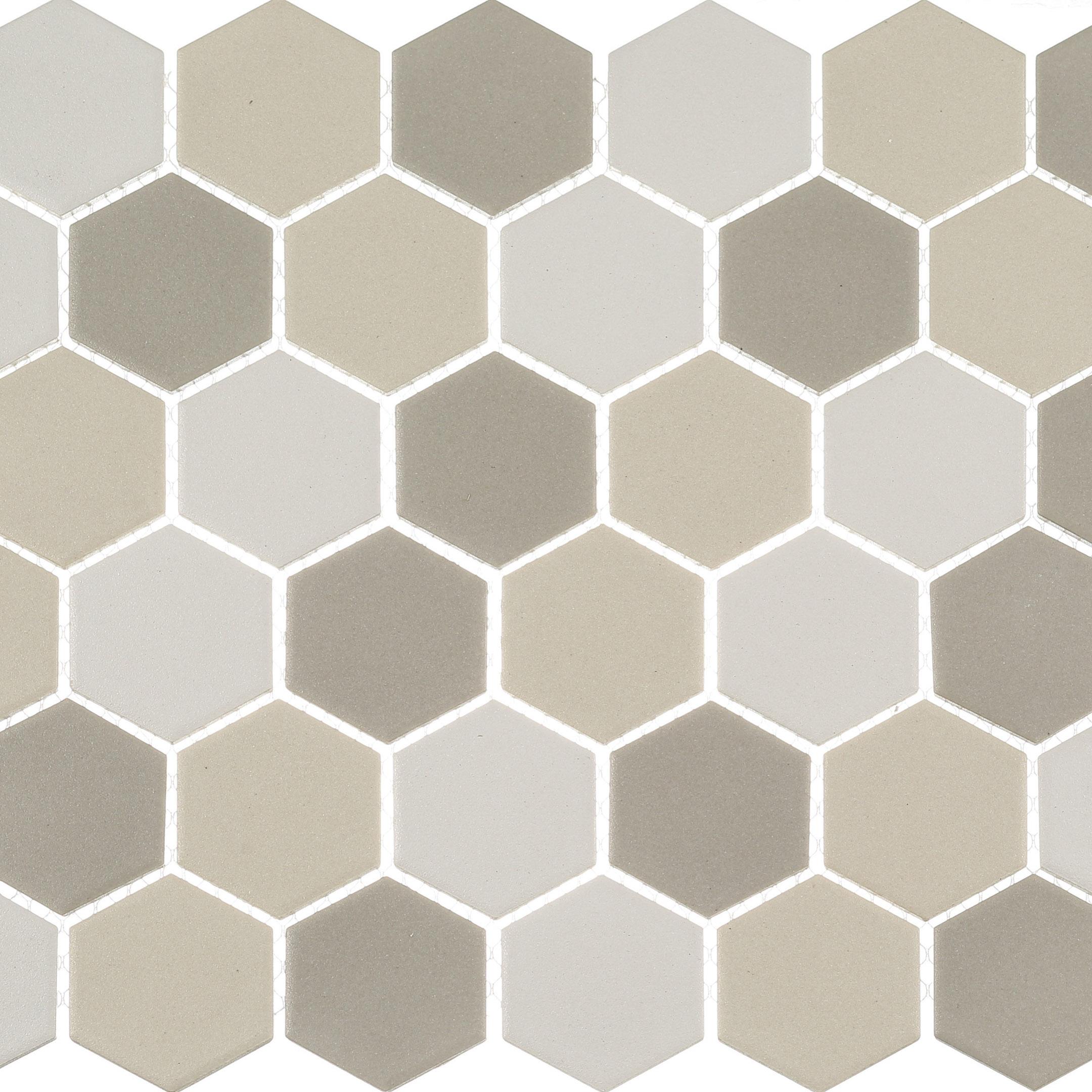 Мозаика Starmosaic Hexagon small LB Mix Antid бежевая керамическая 325х282х6 мм