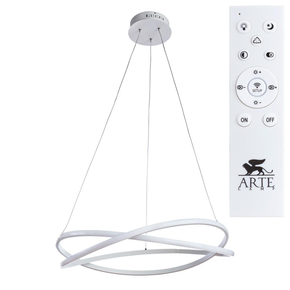 Люстра светодиодная подвесная Arte Lamp Swing 162 Вт 3000-6000К 24 кв.м (A2522SP-2WH)