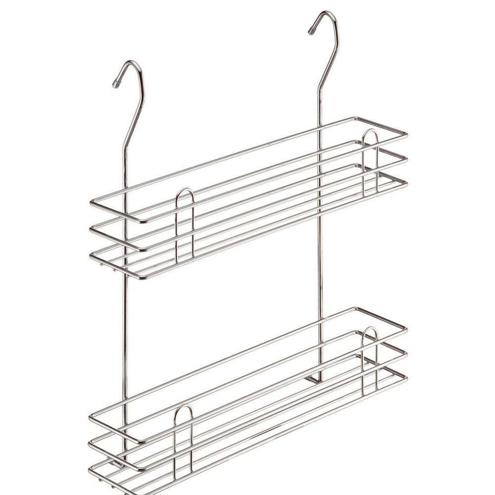 Полка на рейлинг для специй двухъярусная 350х105х400 мм хром (LE 540)