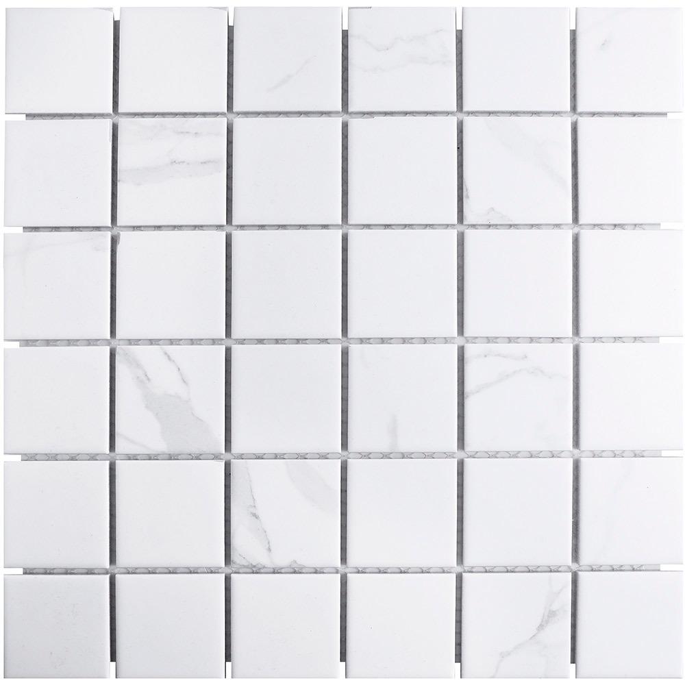 Мозаика Starmosaic Carrara Matt белая керамическая 306х306х6 мм матовая