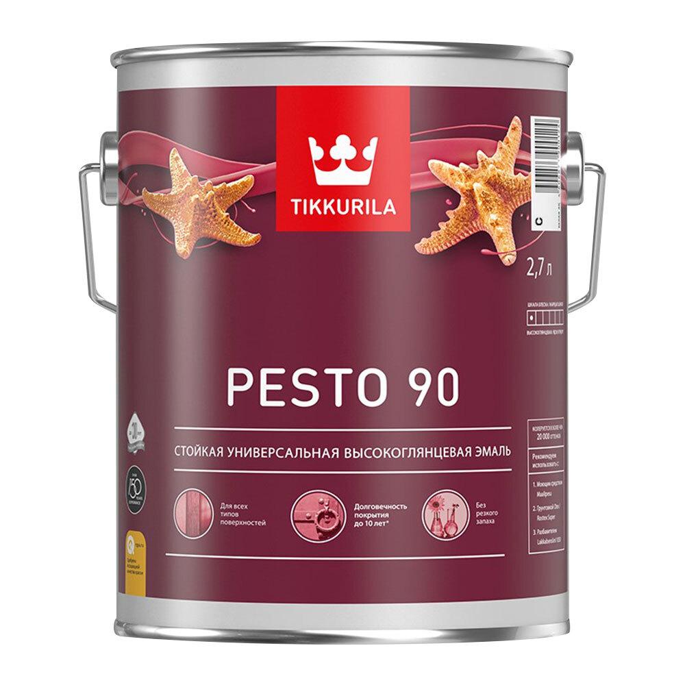 Эмаль алкидная Tikkurila Pesto 90 база С глянцевая 2,7 л