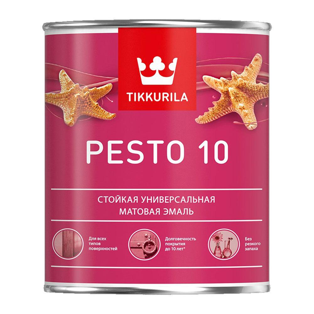 Эмаль алкидная Tikkurila Pesto 10 база А матовая 0,9 л