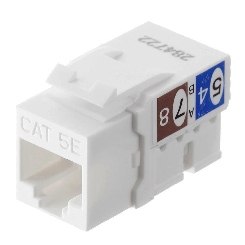 Переходник компьютерный Hyperline Keystone RJ45 8P8C CAT5e серый (432595)