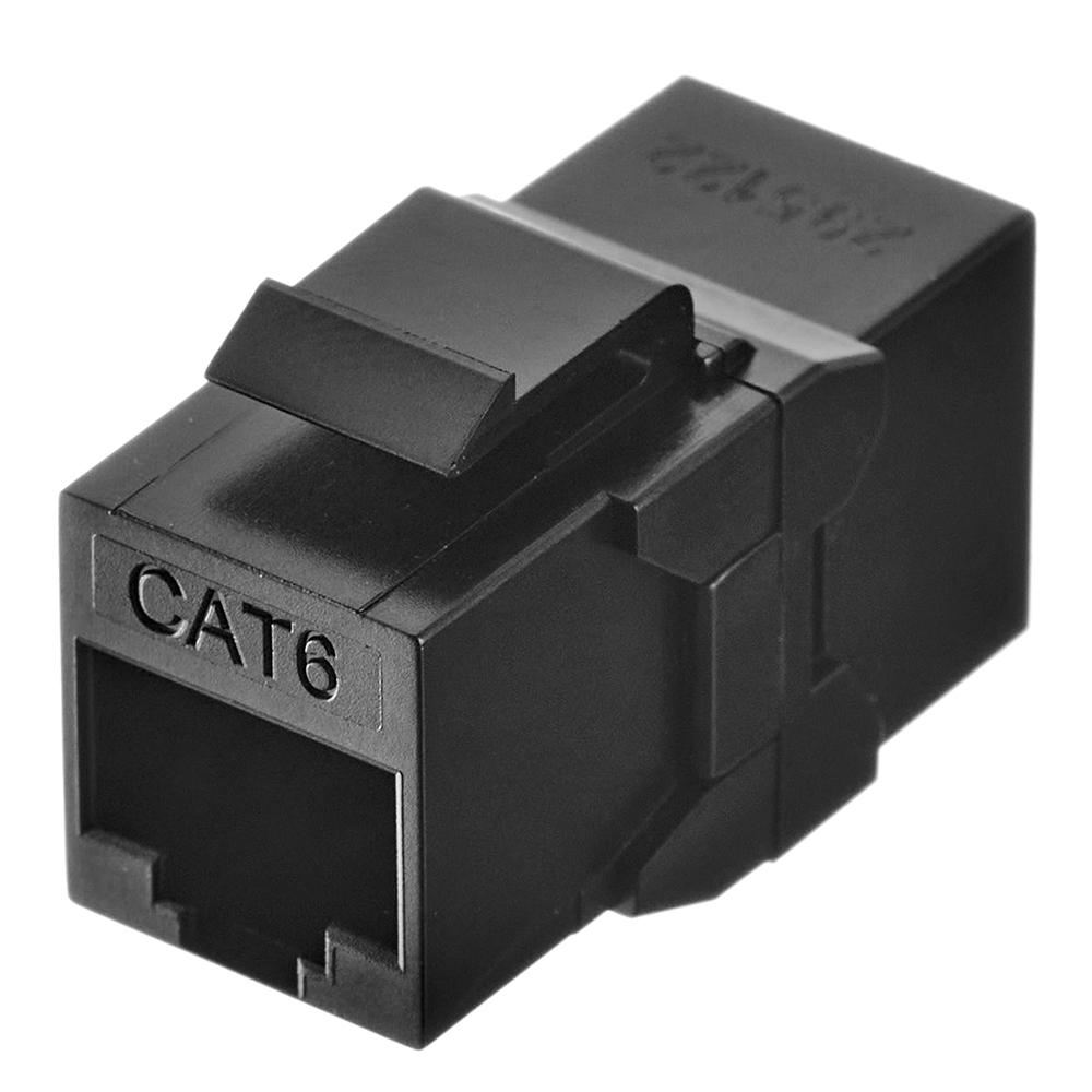 Переходник компьютерный Hyperline RJ45 8P8C CAT6 черный (444915)