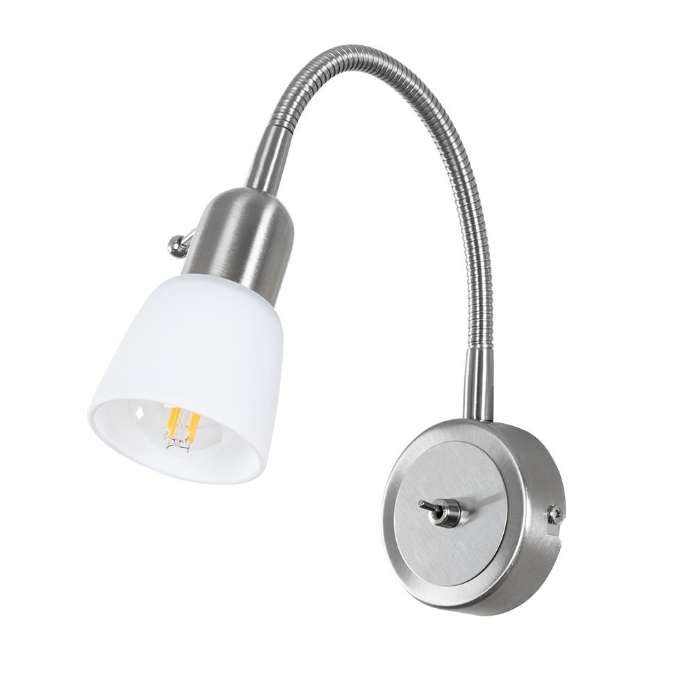 Бра Arte Lamp Lettura E14 40 Вт 220 В серебро IP20 (A7009AP-1SS)