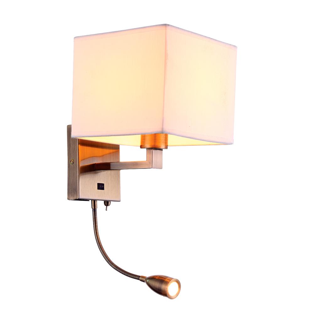 Бра Arte Lamp Hall E27 40 Вт 220 В бронза IP20 (A9249AP-2AB)